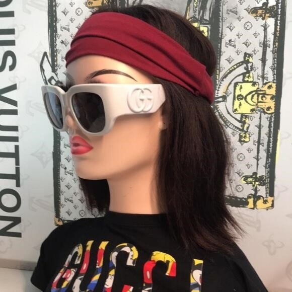 New Authentic  Gucci GG1545S 003 – Light Grey Oversized Square Sunglasses ✨ - Picture 9 of 14